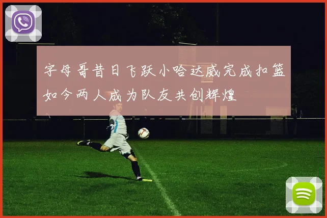 字母哥昔日飞跃小哈达威完成扣篮如今两人成为队友共创辉煌